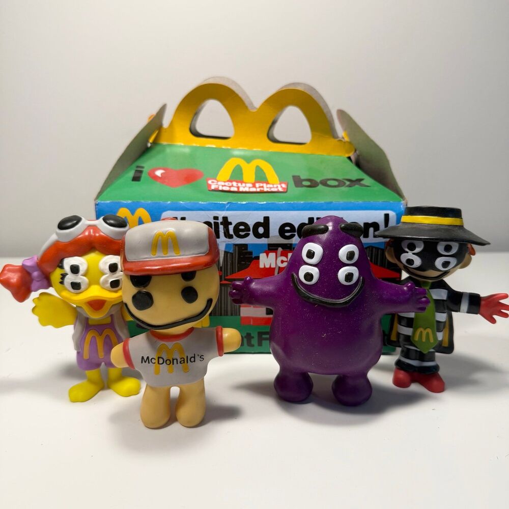 McDonalds x Cactus Plant Flea Market CPFM 2022 Full Set 4 Figures Grimace Birdie